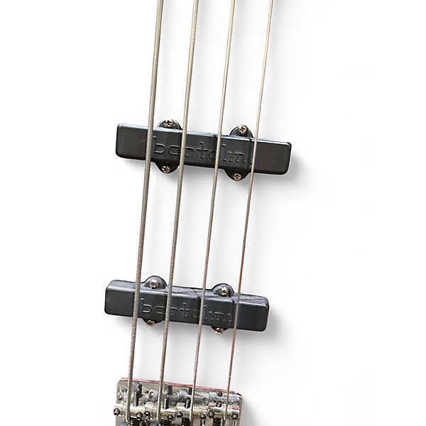 Used Fender American Standard Jazz Bass Sunset Orange Transparent Electric Bass Guitar