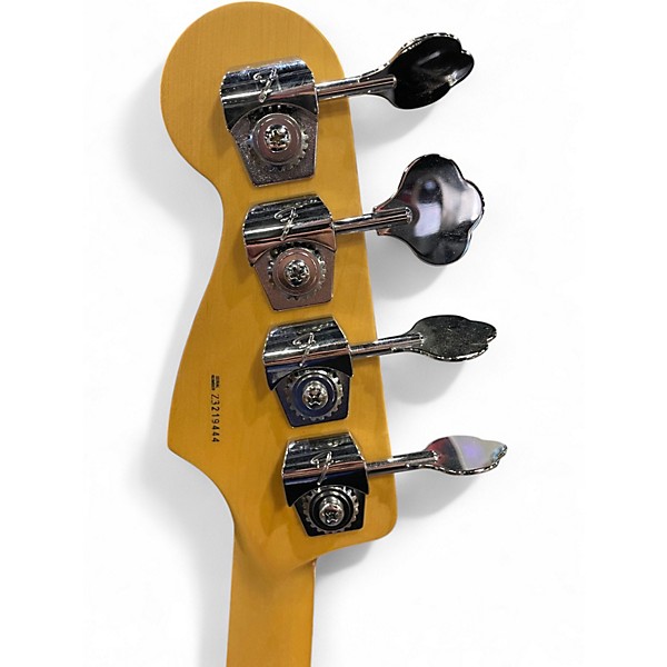 Used Fender American Standard Jazz Bass Sunset Orange Transparent Electric Bass Guitar