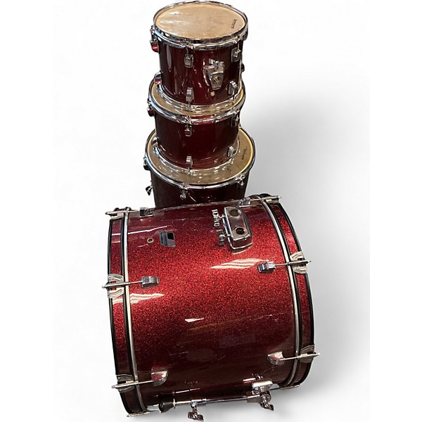 Used Ludwig 5 Piece Backbeat Ruby Drum Kit