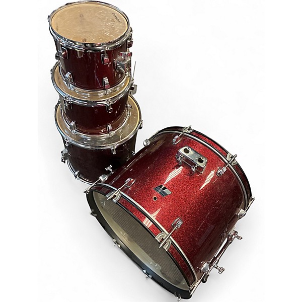 Used Ludwig 5 Piece Backbeat Ruby Drum Kit