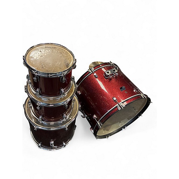 Used Ludwig 5 Piece Backbeat Ruby Drum Kit