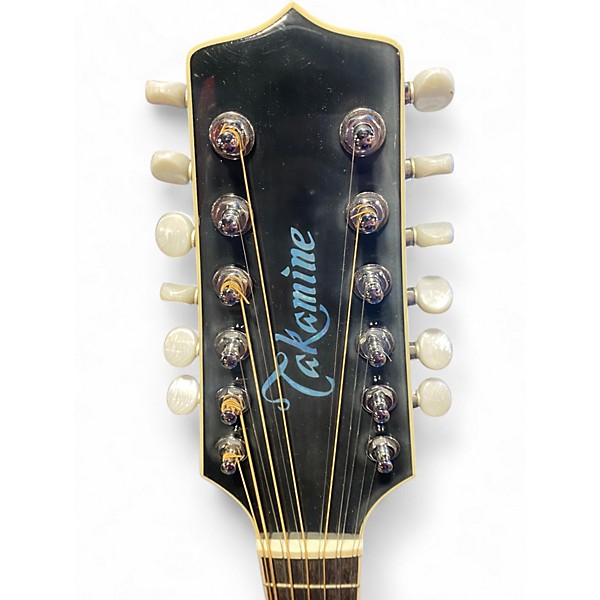 Used Takamine GCEF381C-T Black 12 String Acoustic Electric Guitar