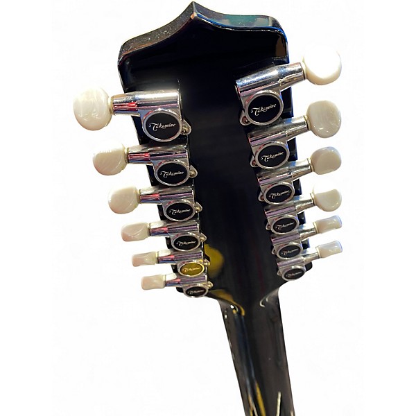 Used Takamine GCEF381C-T Black 12 String Acoustic Electric Guitar