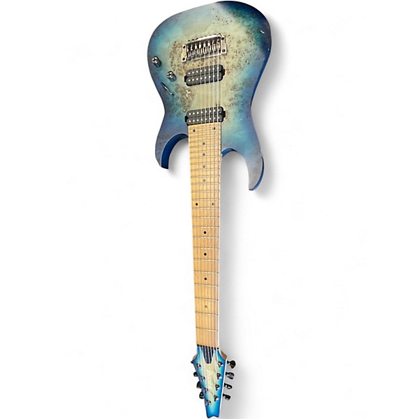Used Ibanez RG852 Flame Maple Blue Solid Body Electric Guitar