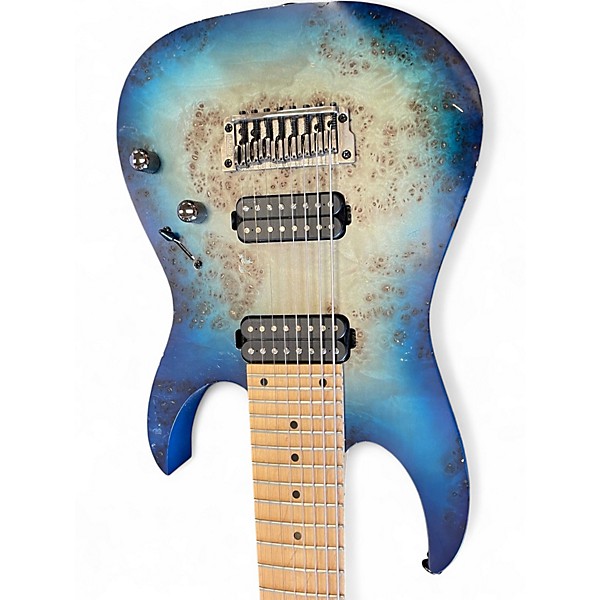 Used Ibanez RG852 Flame Maple Blue Solid Body Electric Guitar