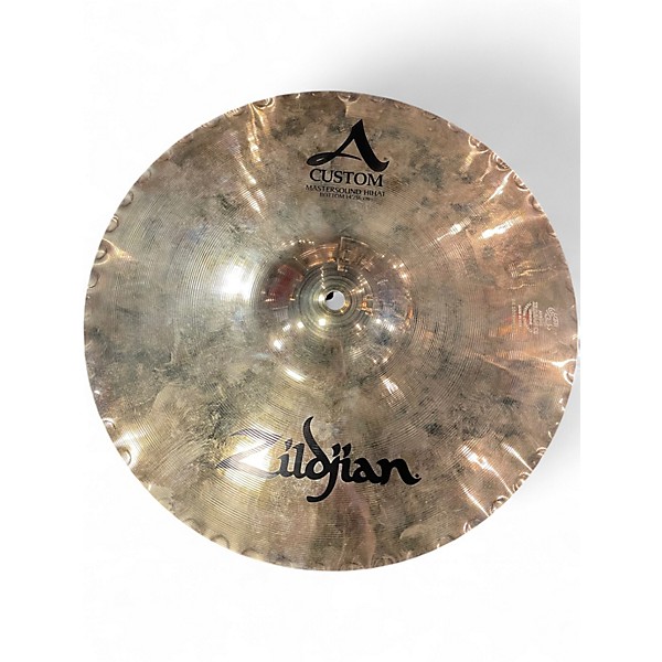 Used Zildjian 14in A Custom Mastersound Hi Hat Pair Cymbal