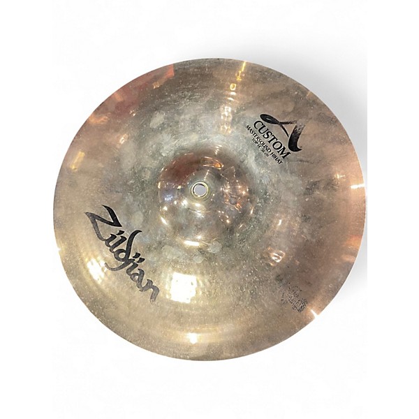 Used Zildjian 14in A Custom Mastersound Hi Hat Pair Cymbal