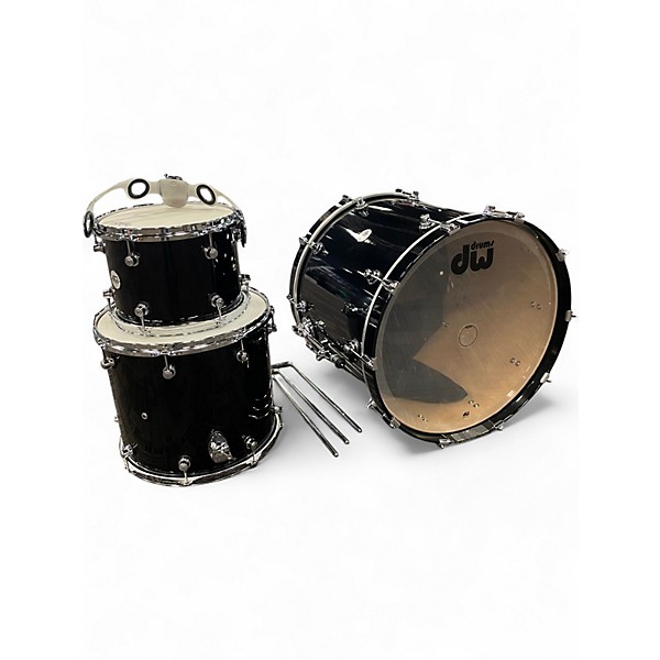 Used DW 3 Piece Design Series Piano Black Drum Kit