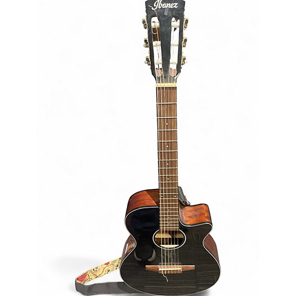 Used Ibanez aeg50n Black Classical Acoustic Electric Guitar