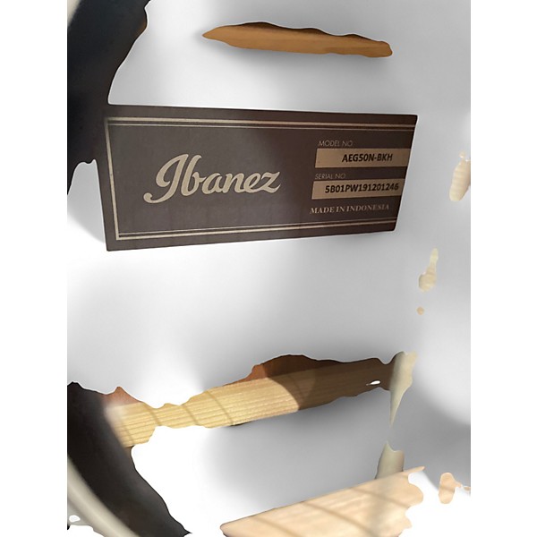 Used Ibanez aeg50n Black Classical Acoustic Electric Guitar