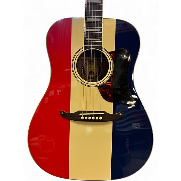Used Fender BUCK OWENS KINGMAN Red White and Blue Acoustic Electric Guitar