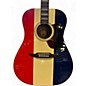 Used Fender BUCK OWENS KINGMAN Red White and Blue Acoustic Electric Guitar
