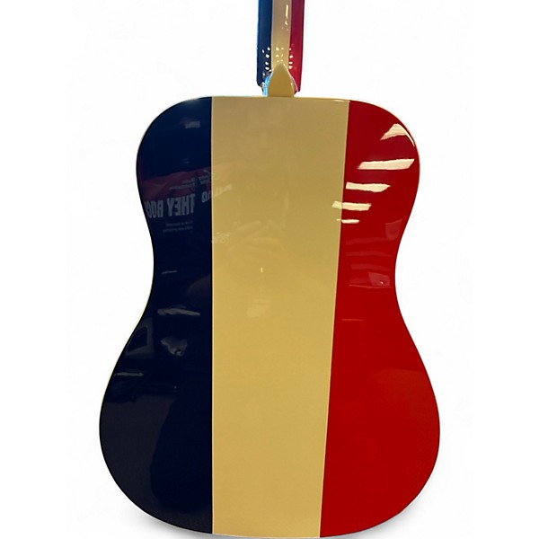 Used Fender BUCK OWENS KINGMAN Red White and Blue Acoustic Electric Guitar