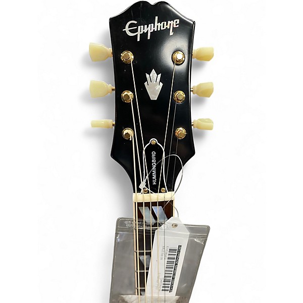 Used Epiphone Inspired by Gibson Hummingbird Cherry Sunburst Acoustic Electric Guitar