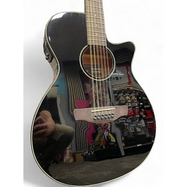 Used Ibanez AEG5012 Black 12 String Acoustic Electric Guitar