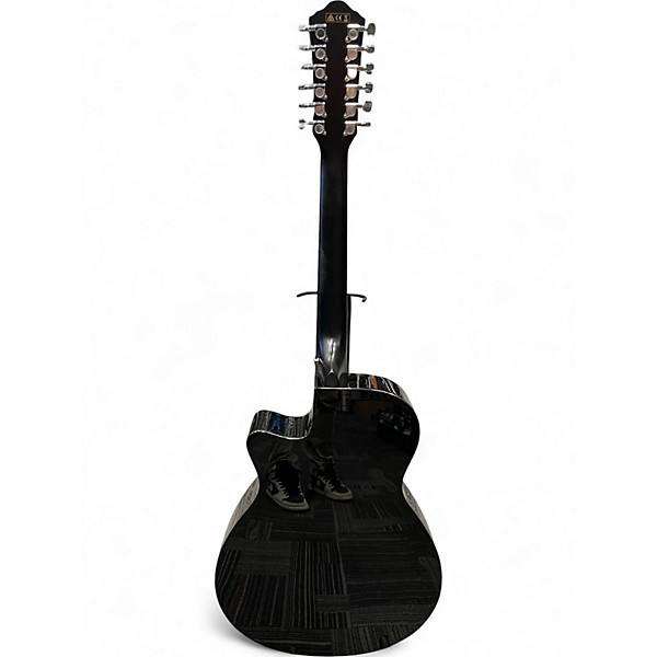 Used Ibanez AEG5012 Black 12 String Acoustic Electric Guitar