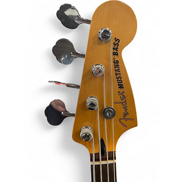 Used Fender Mustang Bass CORAL RED Electric Bass Guitar