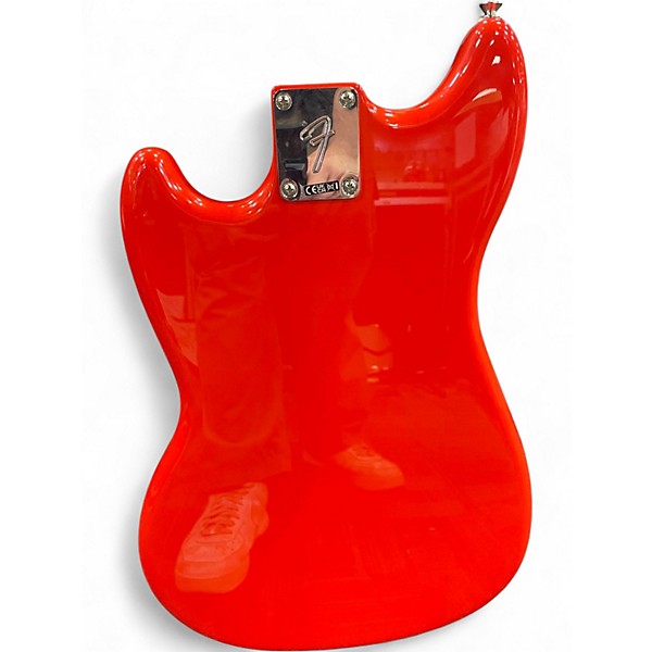 Used Fender Mustang Bass CORAL RED Electric Bass Guitar