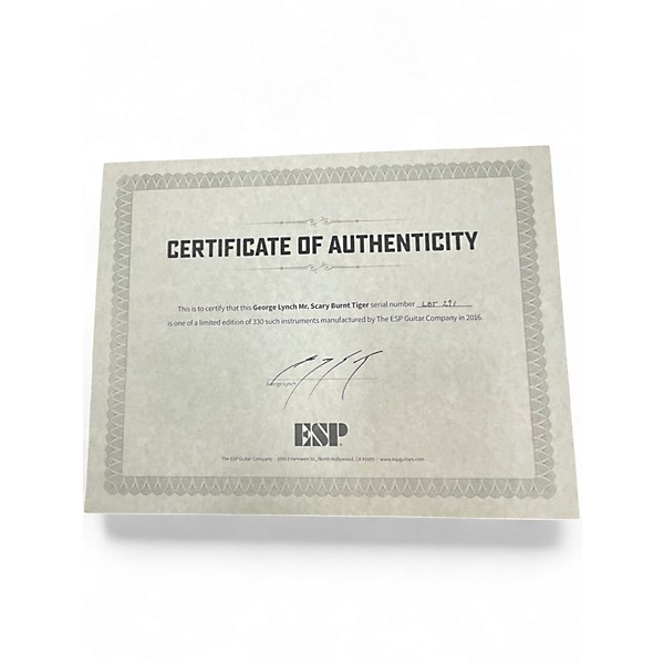 Used ESP GEORGE LYNCH MR. SCARY BURNT TIGER Solid Body Electric Guitar