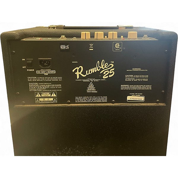 Used Fender Rumble 25 25W 1x8 Bass Combo Amp