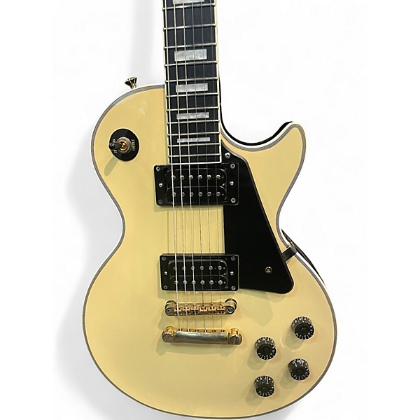 Used Epiphone Les Paul Custom Pro Cream Solid Body Electric Guitar