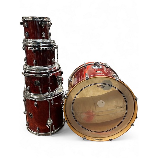 Used Gretsch Drums 4 Piece Catalina Birch Kit Red Drum Kit