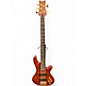 Used Schecter Guitar Research Stiletto Studio 5 String Amber Electric Bass Guitar thumbnail