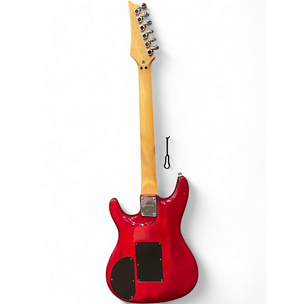 Used Ibanez JS100 Joe Satriani Signature TRANSPARENT RED Solid Body Electric Guitar