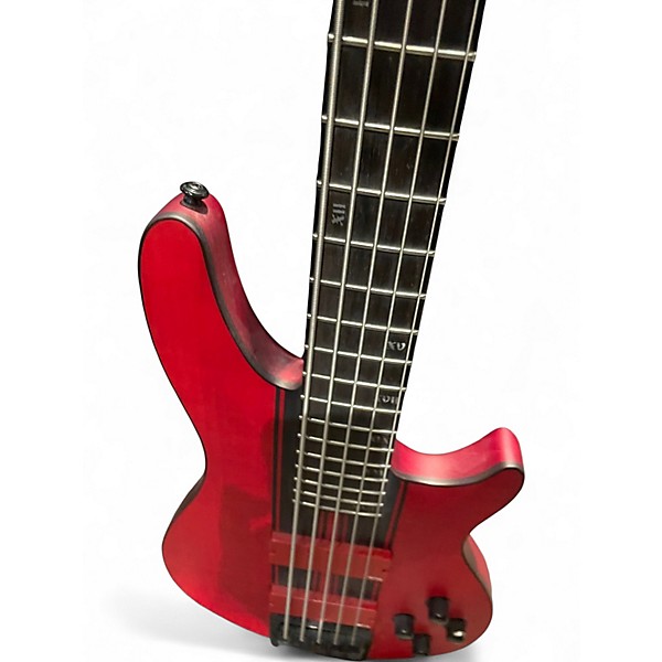 Used Schecter Guitar Research c-5 GT Trans Red Electric Bass Guitar