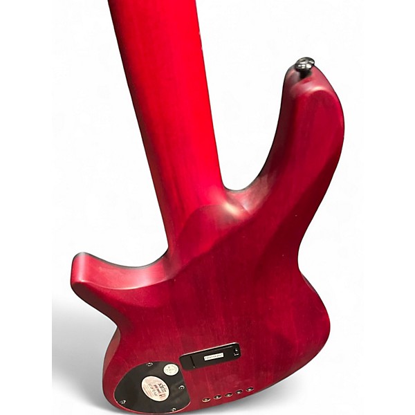 Used Schecter Guitar Research c-5 GT Trans Red Electric Bass Guitar