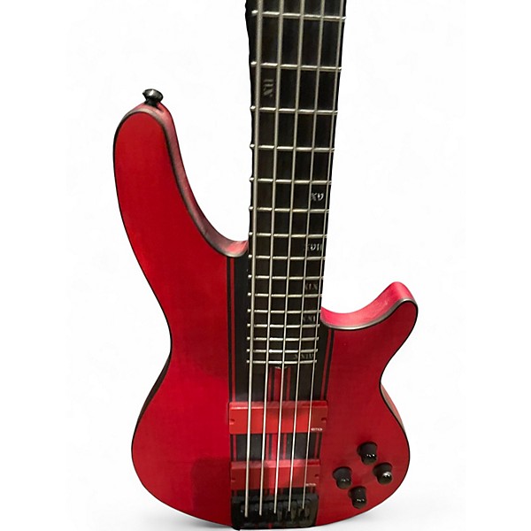 Used Schecter Guitar Research c-5 GT Trans Red Electric Bass Guitar