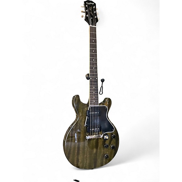 Used Epiphone Les Paul Special Double Cutaway Trans Black Solid Body Electric Guitar