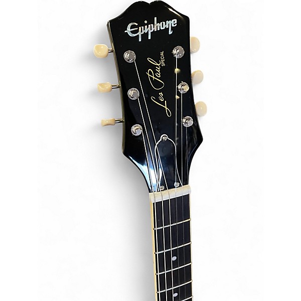 Used Epiphone Les Paul Special Double Cutaway Trans Black Solid Body Electric Guitar