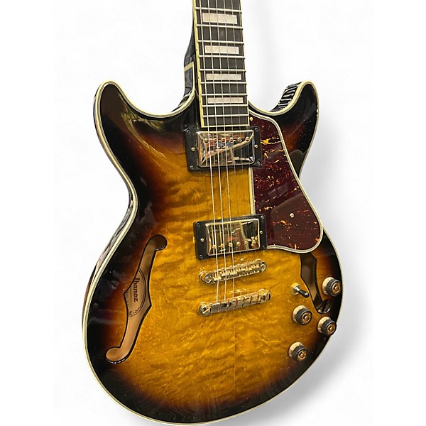 Used Ibanez AM93 Artcore ANTIQUE YELLOW SUNBURST Hollow Body Electric Guitar