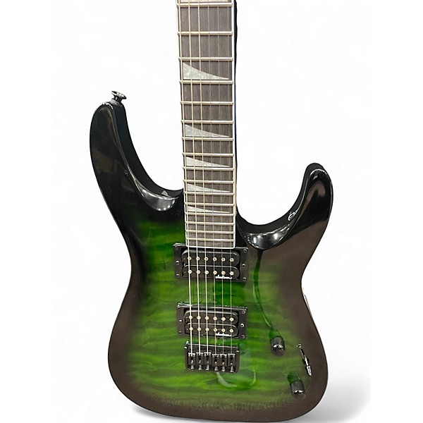 Used Jackson JS32 Dinky green burst Solid Body Electric Guitar