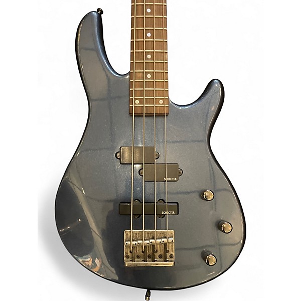 Used Schecter Guitar Research Raiden Deluxe 4 String Blue Electric Bass Guitar