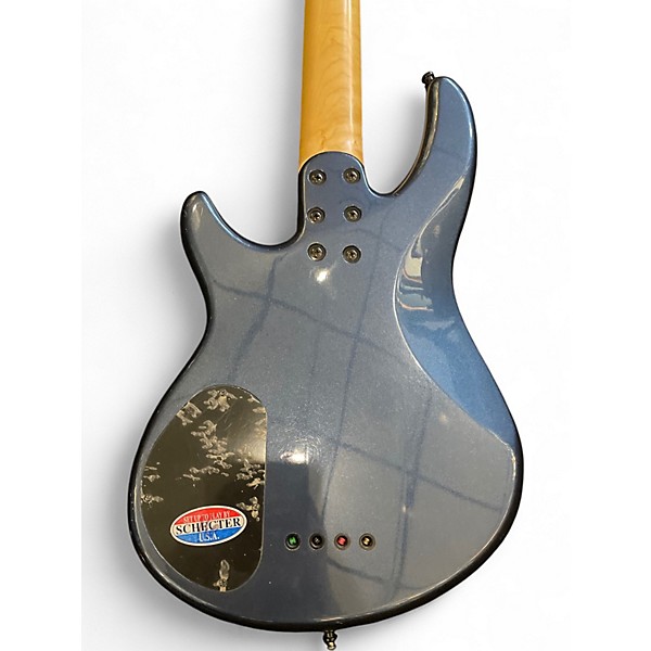Used Schecter Guitar Research Raiden Deluxe 4 String Blue Electric Bass Guitar