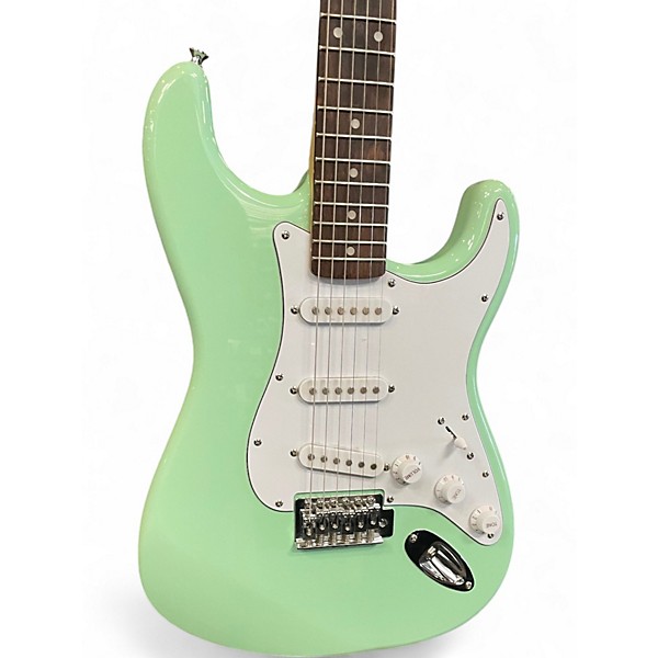 Used Squier Affinity Stratocaster Surf Green Solid Body Electric Guitar