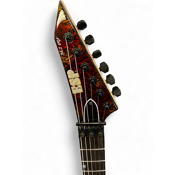 Used ESP M-II with Floyd Rose hellfire Solid Body Electric Guitar