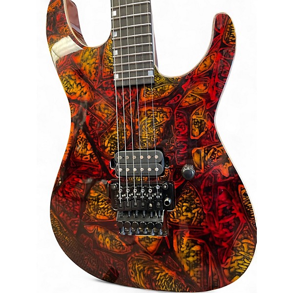 Used ESP M-II with Floyd Rose hellfire Solid Body Electric Guitar