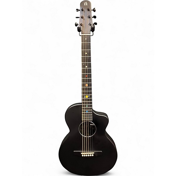 Used Natasha Asteroid Flat Black Acoustic Guitar