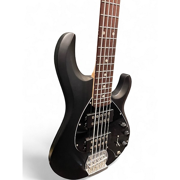 Used Sterling by Music Man Sting Ray 5 Flat Black Electric Bass Guitar