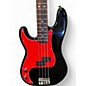 Used Fender American Standard Precision Bass Left Handed BLACK Electric Bass Guitar