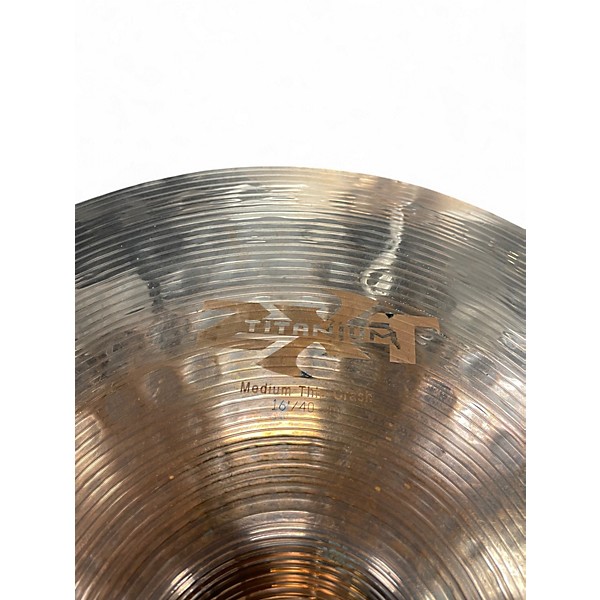 Used Zildjian 16in zxt titanium medium thin crash Cymbal