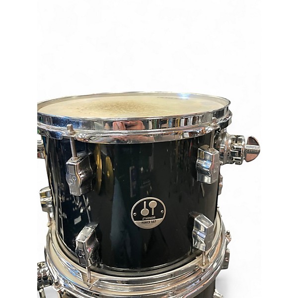 Used SONOR 4 Piece FORCE 507 Black Drum Kit