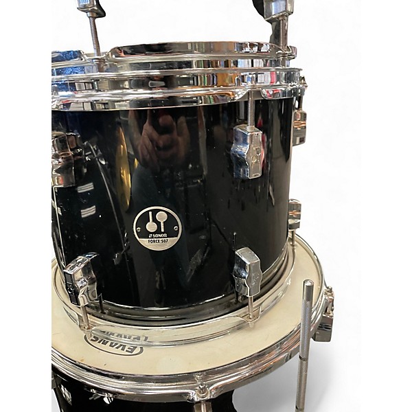 Used SONOR 4 Piece FORCE 507 Black Drum Kit