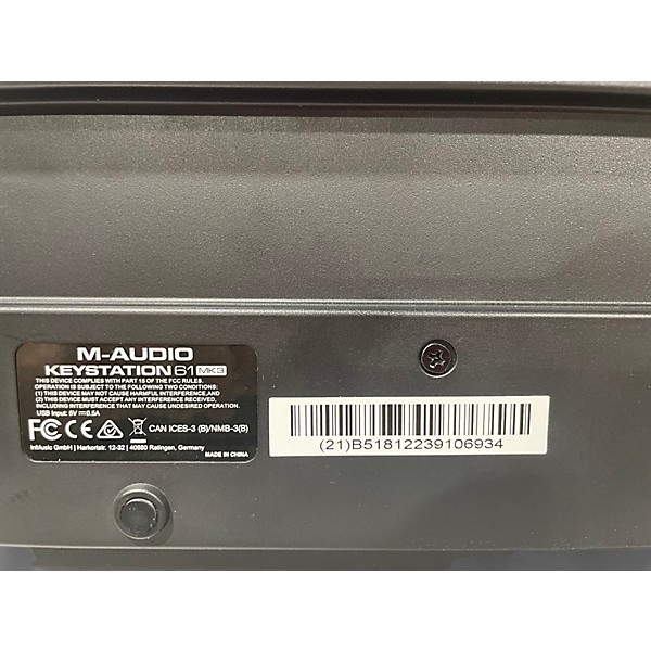 Used M-Audio KEYSTATION 61 MK 3 MIDI Controller