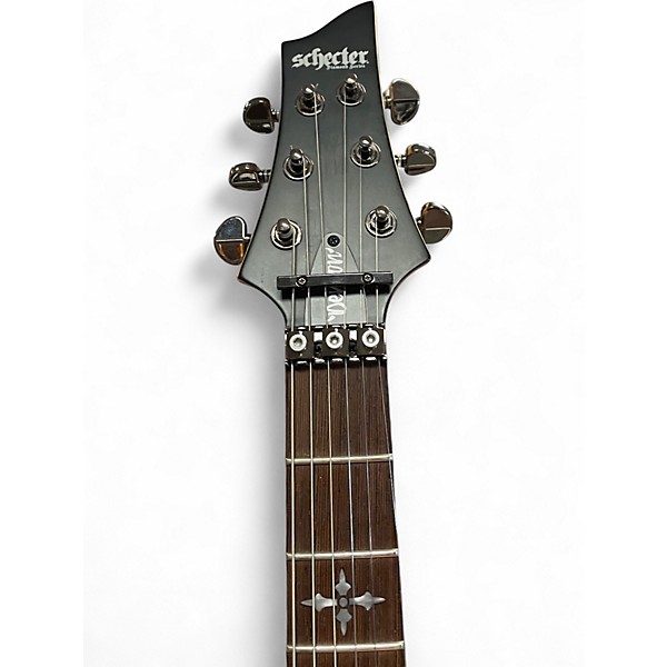 Used 2020s Schecter Guitar Research Demon 6 Black Solid Body Electric Guitar