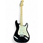 Used 2003 Fender Standard Stratocaster HSS Black Solid Body Electric Guitar thumbnail