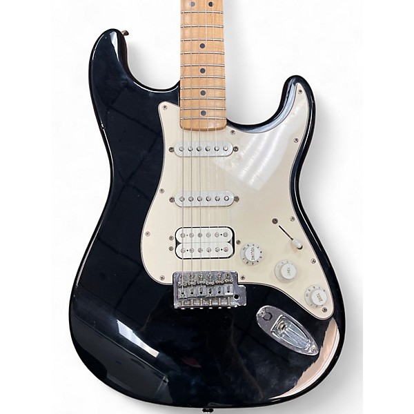 Used 2003 Fender Standard Stratocaster HSS Black Solid Body Electric Guitar